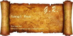 Gangl Rea névjegykártya